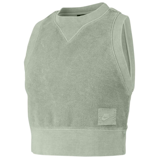 Nike Γυναικεία αμάνικη μπλούζα crop top French terry